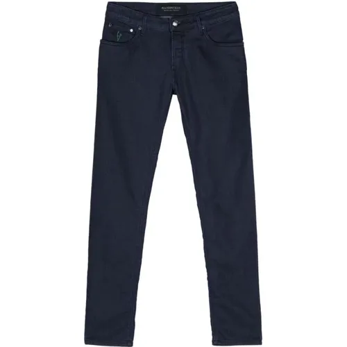 Slim Cut Denim Jeans , male, Sizes: W36, W35, W37, W40 - Hand Picked - Modalova