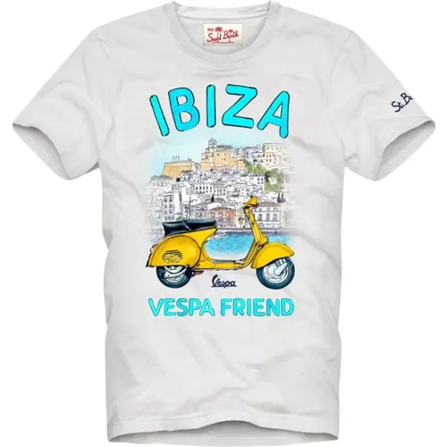 Ibiza Vespa Friend T-Shirt , Herren, Größe: M - MC2 Saint Barth - Modalova