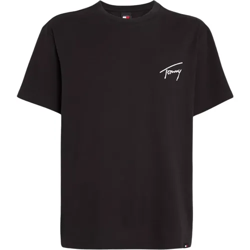 Signature T-Shirt - Schwarz - Tommy Jeans - Modalova