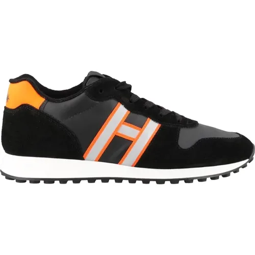 Schwarze Wildleder- und technische Stoff-Sneakers - Hogan - Modalova