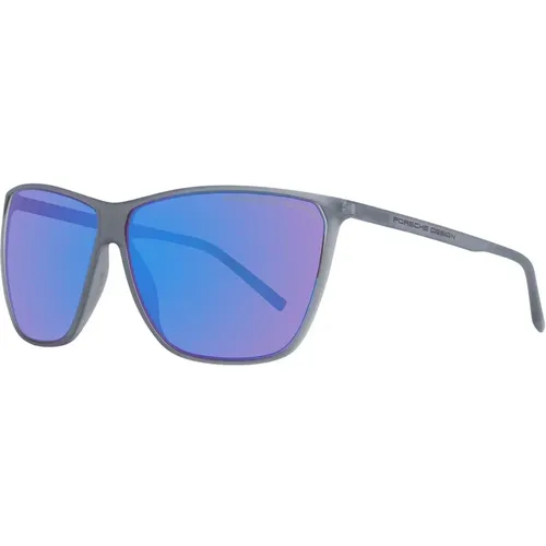 Graue Unisex-Sonnenbrille Quadratisch Verspiegelt - Porsche Design - Modalova