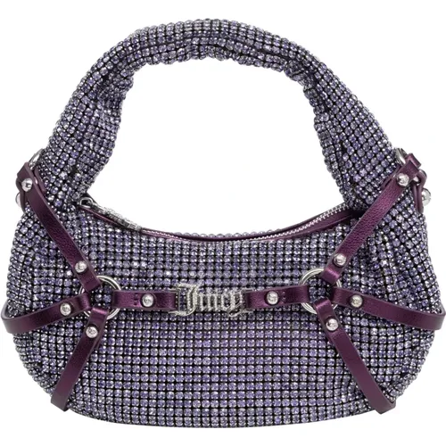 Chic Hobo Bag with Swarovski Details , female, Sizes: ONE SIZE - Juicy Couture - Modalova