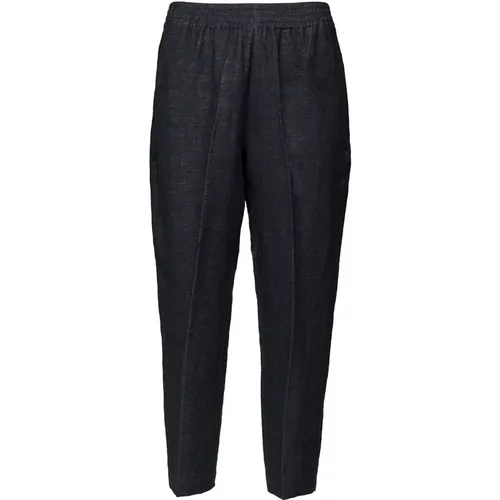 JapanDenim Linen Long Pants , female, Sizes: S, M, XS - Douuod Woman - Modalova