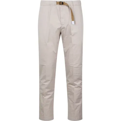 Stretch Cotton Trousers , male, Sizes: M, S, XS - White Sand - Modalova