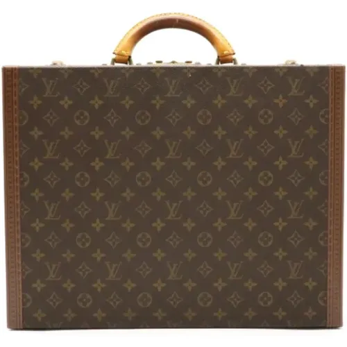 Pre-owned Brunbelagt Lerret Travel Bag , female, Sizes: ONE SIZE - Louis Vuitton Vintage - Modalova