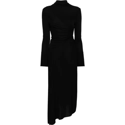 Schwarzes Kleid mit Twist-Detail - Victoria Beckham - Modalova