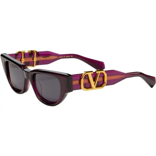 V - DUE Sunglasses in Crystal - Valentino - Modalova