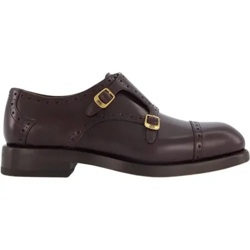 Bordeaux Leather Monk Strap Shoe , male, Sizes: 6 UK, 9 UK, 11 UK - Gucci - Modalova