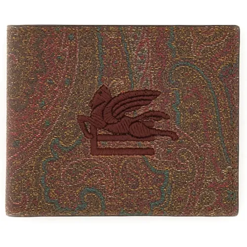 Paisley Print Wallet in Cotton Blend , male, Sizes: ONE SIZE - ETRO - Modalova