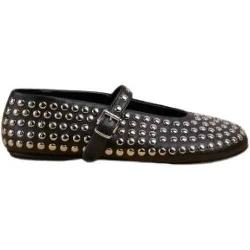 Studded Leather Ballet Flats , female, Sizes: 3 UK, 7 UK - Liviana Conti - Modalova