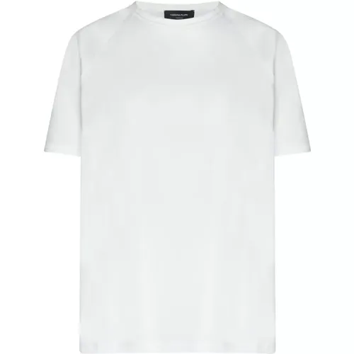 Cotton Jersey Crew Neck T-shirts , female, Sizes: M, L, S - Fabiana Filippi - Modalova