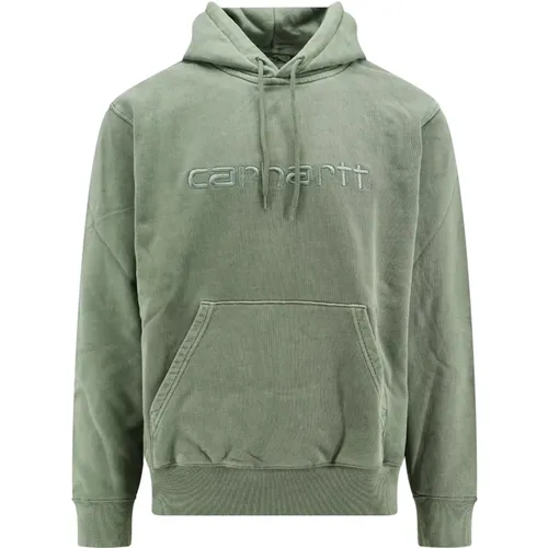 Bestickter Logo-Baumwoll-Sweatshirt , Herren, Größe: L - Carhartt WIP - Modalova