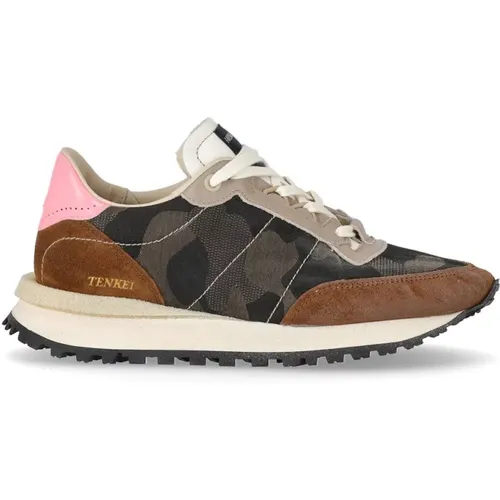 Camo Sneaker mit braunem Wildleder - Hidnander - Modalova