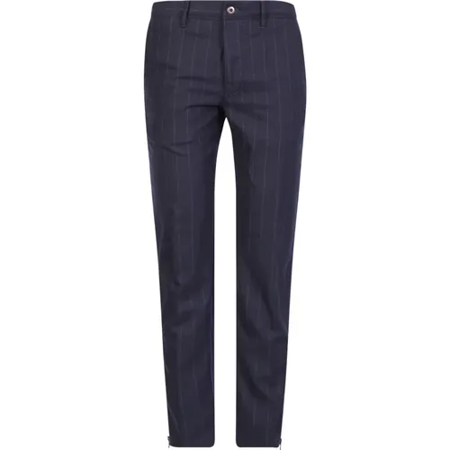 Pinstripe pattern Trousers , male, Sizes: W34, W32, W33 - Incotex - Modalova