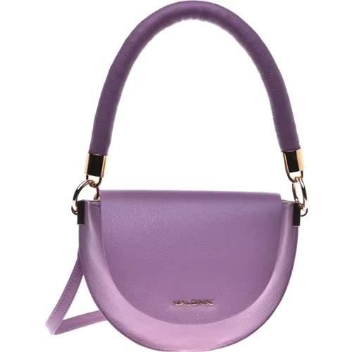 Shoulder bag in lilac quilted leather , Damen, Größe: ONE Size - Baldinini - Modalova