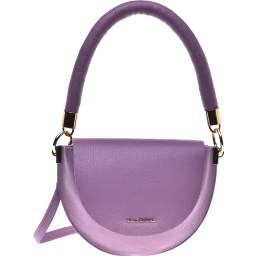 Shoulder bag in lilac quilted leather , female, Sizes: ONE SIZE - Baldinini - Modalova