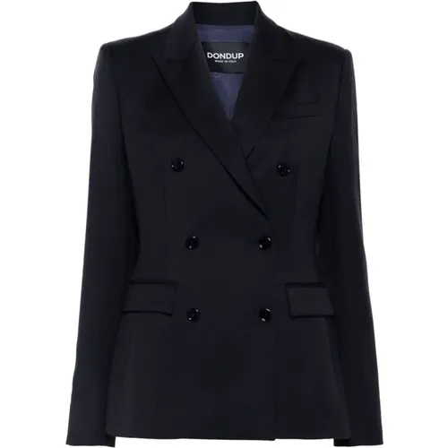 Wool Jacket Peak Lapels , female, Sizes: M - Dondup - Modalova