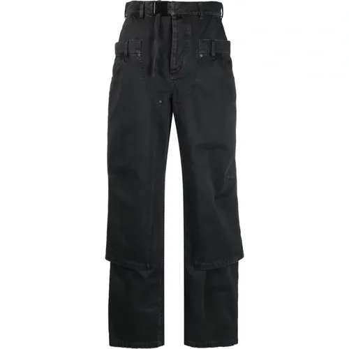 Trousers Grey , female, Sizes: S - 032c - Modalova