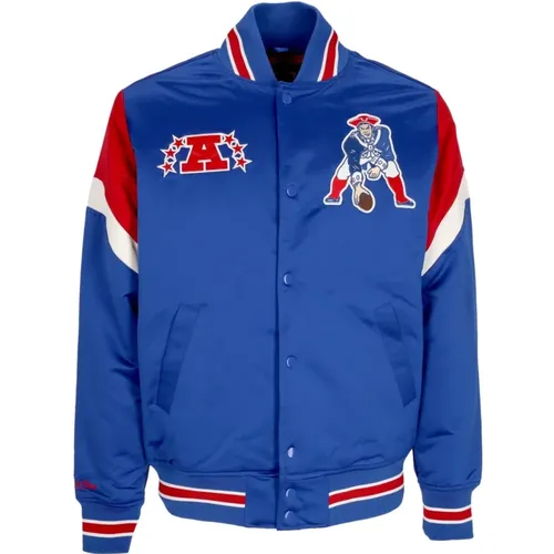 NFL Heavyweight Bomber Jacket New England Patriots , male, Sizes: L, S, M - Mitchell & Ness - Modalova