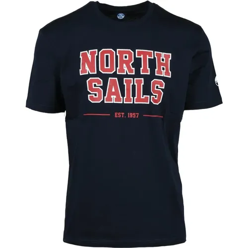 T-Shirt , male, Sizes: L, S, XL, M, 2XL - North Sails - Modalova
