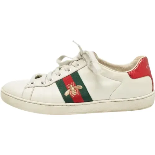 Pre-owned Leather sneakers , female, Sizes: 3 1/2 UK - Gucci Vintage - Modalova