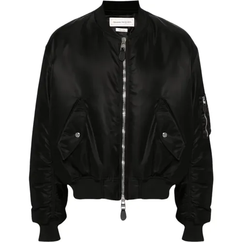 Padded Bomber Jacket , male, Sizes: L, M - alexander mcqueen - Modalova