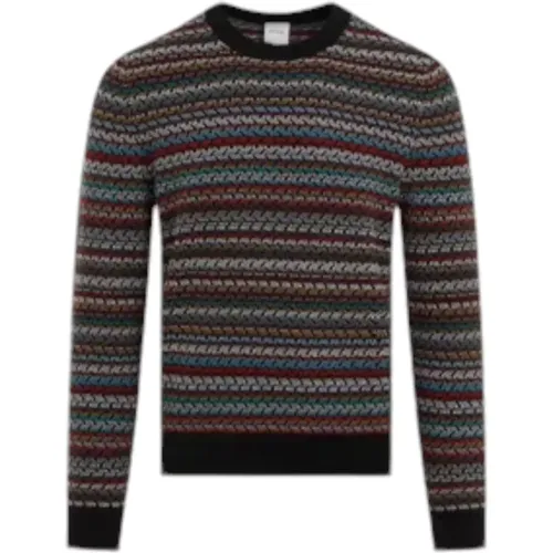 Gestreifter Intarsia Strickpullover , Herren, Größe: L - Paul Smith - Modalova