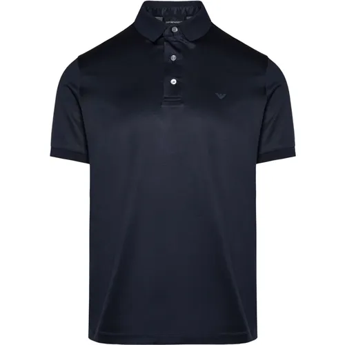 Stilvolles Lyocell/Baumwoll Polo Shirt , Herren, Größe: XL - Emporio Armani - Modalova