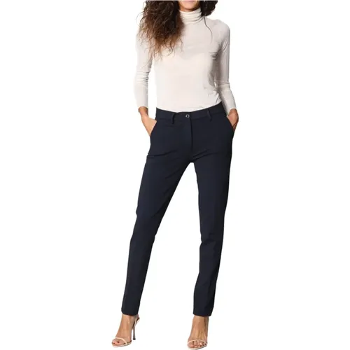 Slim Fit Technische Jersey Chino Hose , Damen, Größe: S - Mason's - Modalova