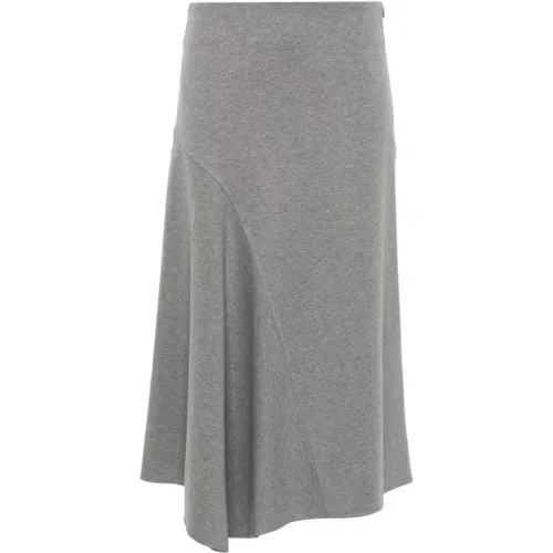 Ash Grey A-Line Flared Skirt - BRUNELLO CUCINELLI - Modalova