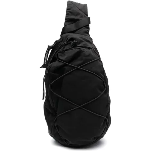 Schwarze Nylon-Tasche mit Zugbandverschluss - C.P. Company - Modalova