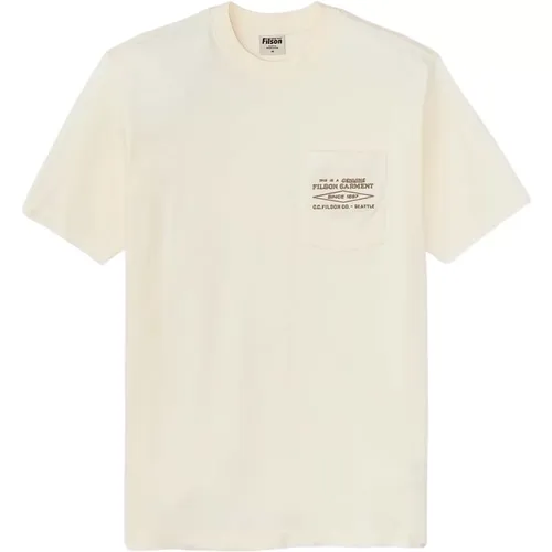 S/S Embroidered Pocket T-Shirt , male, Sizes: M - Filson - Modalova