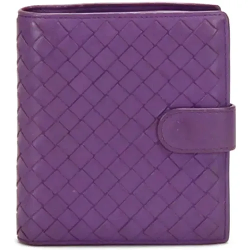 Calfskin Bi-Fold Wallet , female, Sizes: ONE SIZE - Bottega Veneta Vintage - Modalova