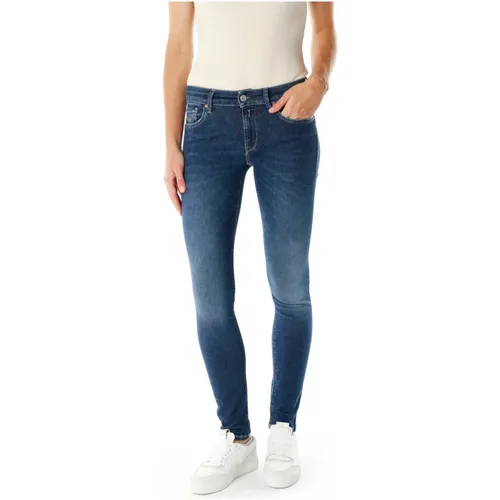 New Luz Skinny Fit Mid Waist Jeans , Damen, Größe: W32 L32 - Replay - Modalova