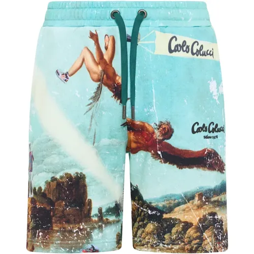 Ikarus Geschichte Sweatshorts , Herren, Größe: M - carlo colucci - Modalova