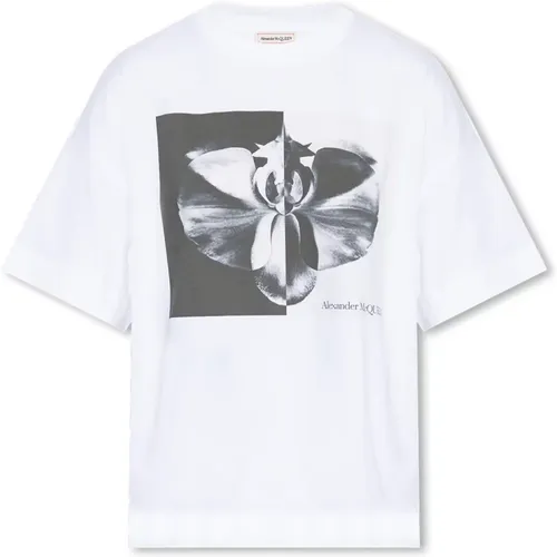 T-Shirts , Damen, Größe: 3XS - alexander mcqueen - Modalova