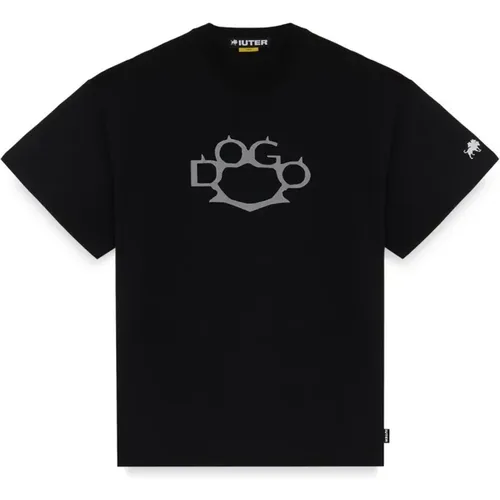 Schwarzes Logo Tee für Männer , Herren, Größe: M - IUTER - Modalova