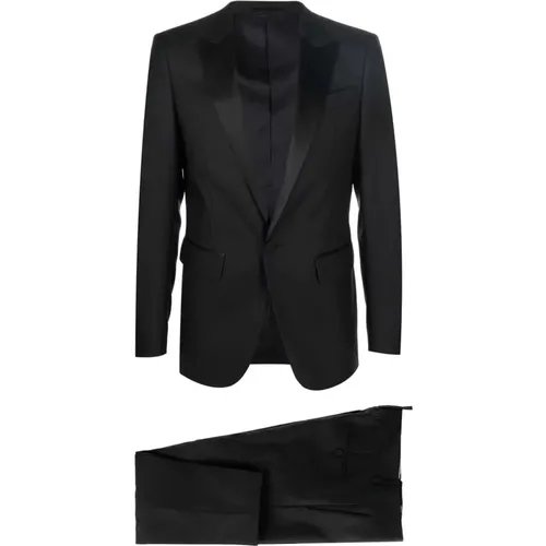 Berlin Wool and Silk Single Breasted Suit , male, Sizes: L, M, 2XL - Dsquared2 - Modalova