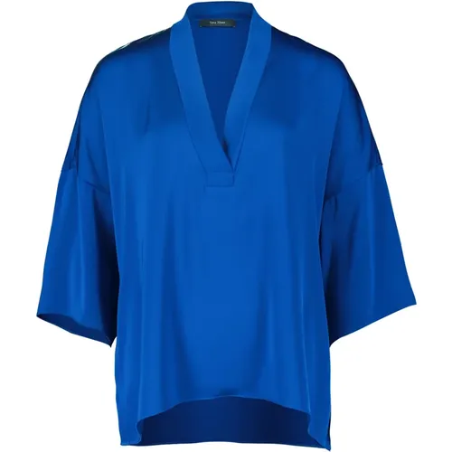 Elegantes Blusenshirt mit Seitenschlitzen , Damen, Größe: L - Vera Mont - Modalova