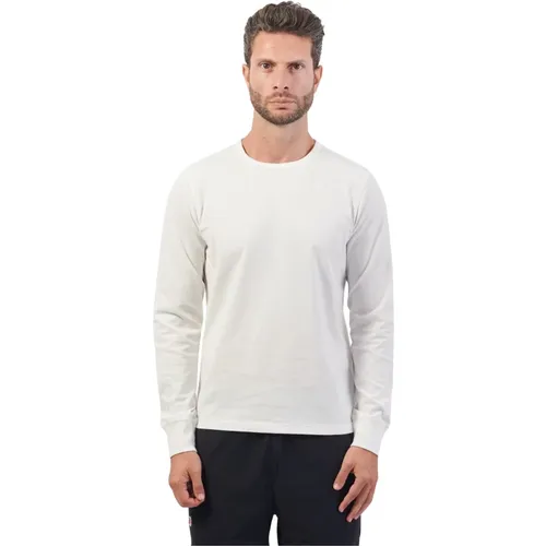 Weißer Pullover Slim Fit Langarm , Herren, Größe: S - K-way - Modalova