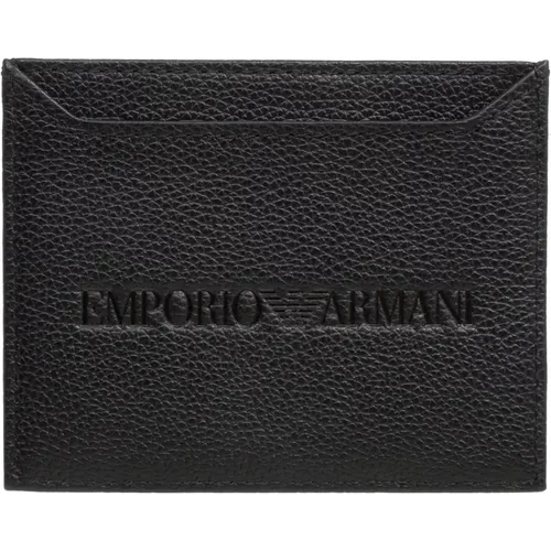 Minimalist Card Holder with Logo Slots , male, Sizes: ONE SIZE - Emporio Armani - Modalova