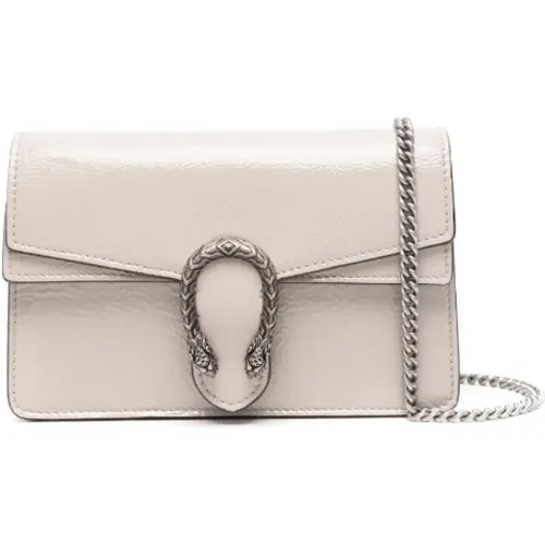 Taupe Crossbody Tasche mit Tigerkopf - Gucci - Modalova