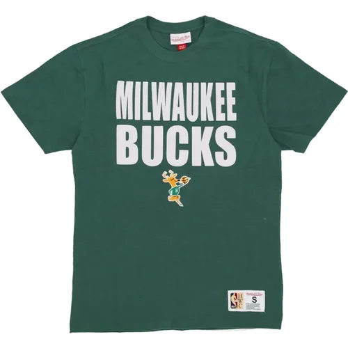 Milwaukee Bucks NBA Tee , Herren, Größe: XL - Mitchell & Ness - Modalova