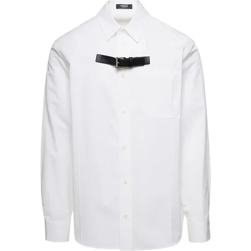 Buckle Look Shirts , male, Sizes: L, M - Versace - Modalova