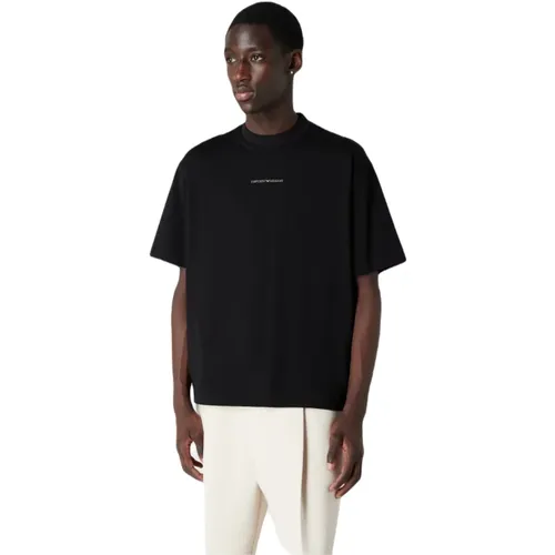 Men's Cotton T-Shirt , male, Sizes: L - Emporio Armani - Modalova