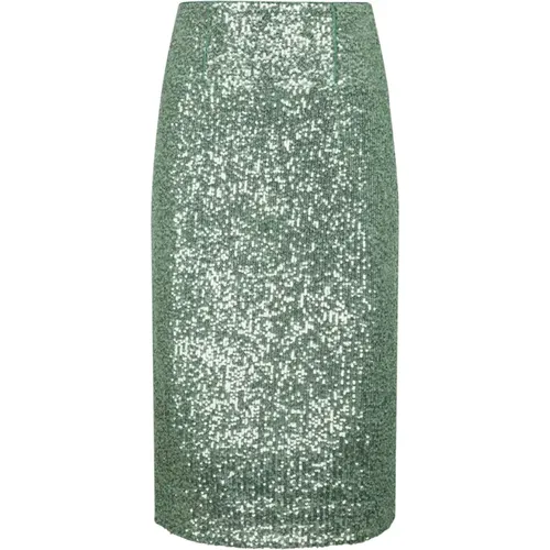 Mint Sequined Pencil Skirt , female, Sizes: XS, S, M - Nenette - Modalova