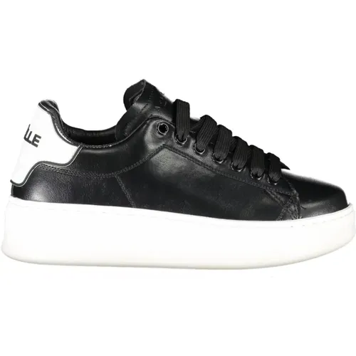 Sporty Lace-Up Sneakers Contrast Logo , female, Sizes: 7 UK, 5 UK, 8 UK, 6 UK, 4 UK, 2 UK, 3 UK - Gaëlle Paris - Modalova