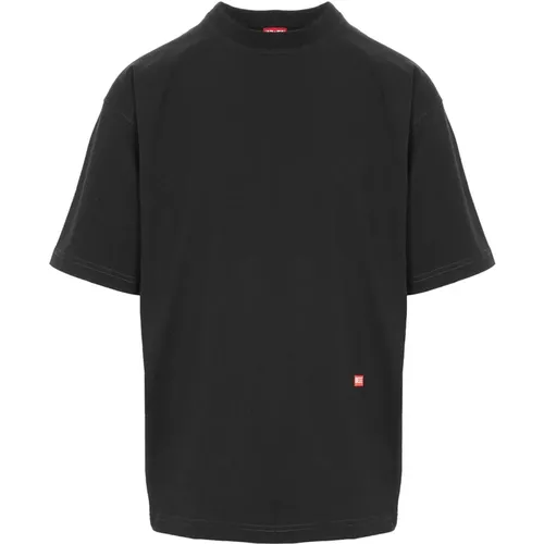 Cotton Jersey T-shirt with Back Print , male, Sizes: L, M, S - Diesel - Modalova