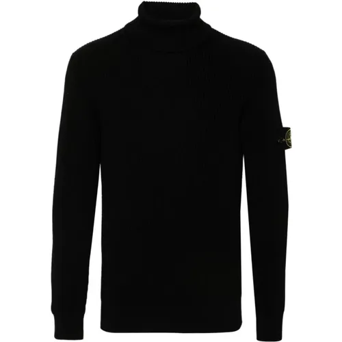 Schwarze Pullover Kollektion , Herren, Größe: L - Stone Island - Modalova