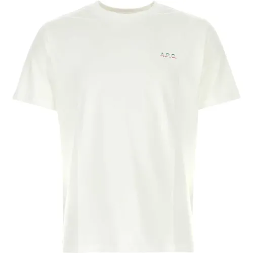 Klassisches Nolan T-Shirt für Männer,Weiße Baumwoll-T-Shirt - A.p.c. - Modalova